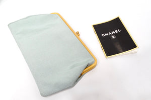 Chanel 1996 Mint Green Lambskin Quilted Tote Shoulder Bag With Coin Purse