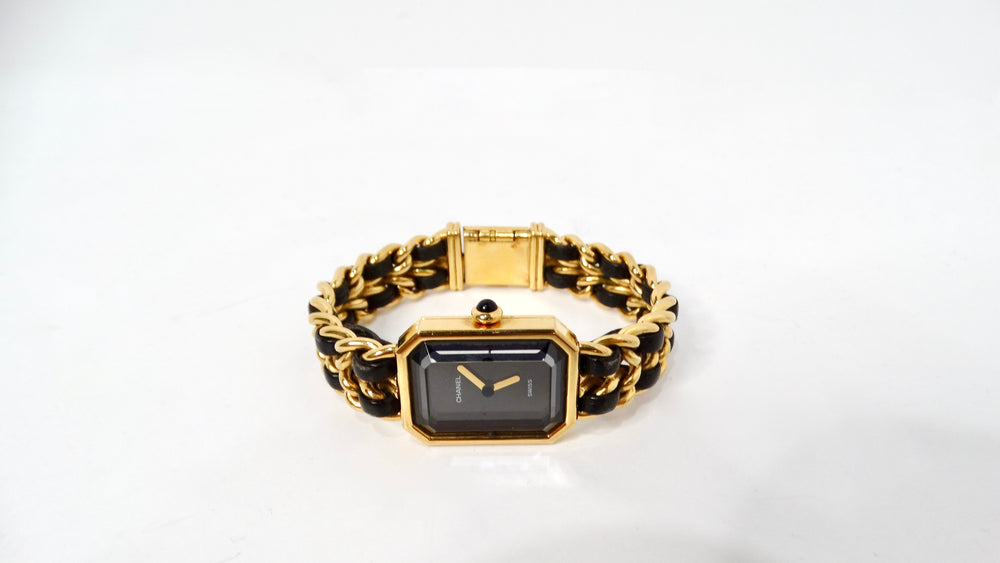 Chanel 1987 Premiere 20mm Rock Quartz & Gold-Plated Chain Wrist Watch