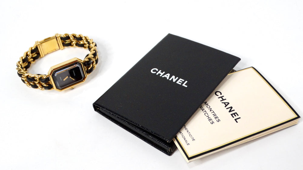 Chanel 1987 Premiere 20mm Rock Quartz & Gold-Plated Chain Wrist Watch