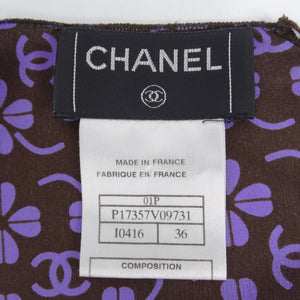 Chanel Clover CC Logo Print Sleeveless Shirt