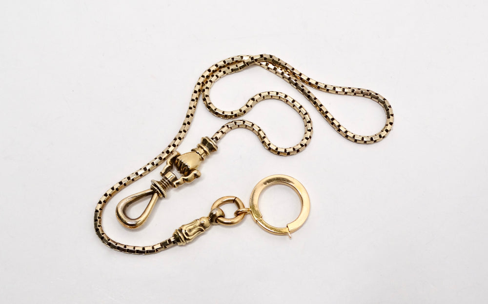 18k Gold Fist Pocket Watch Chain