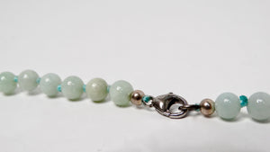 Natural Aquamarine Beaded Strand Necklace