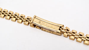 1970s Rolex 18mm Jubilee 14k Yellow Gold Wrist Watch Band