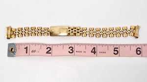 1970s Rolex 18mm Jubilee 14k Yellow Gold Wrist Watch Band