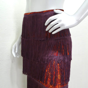 Dolce & Gabbana Y2K Fringe Maxi Skirt