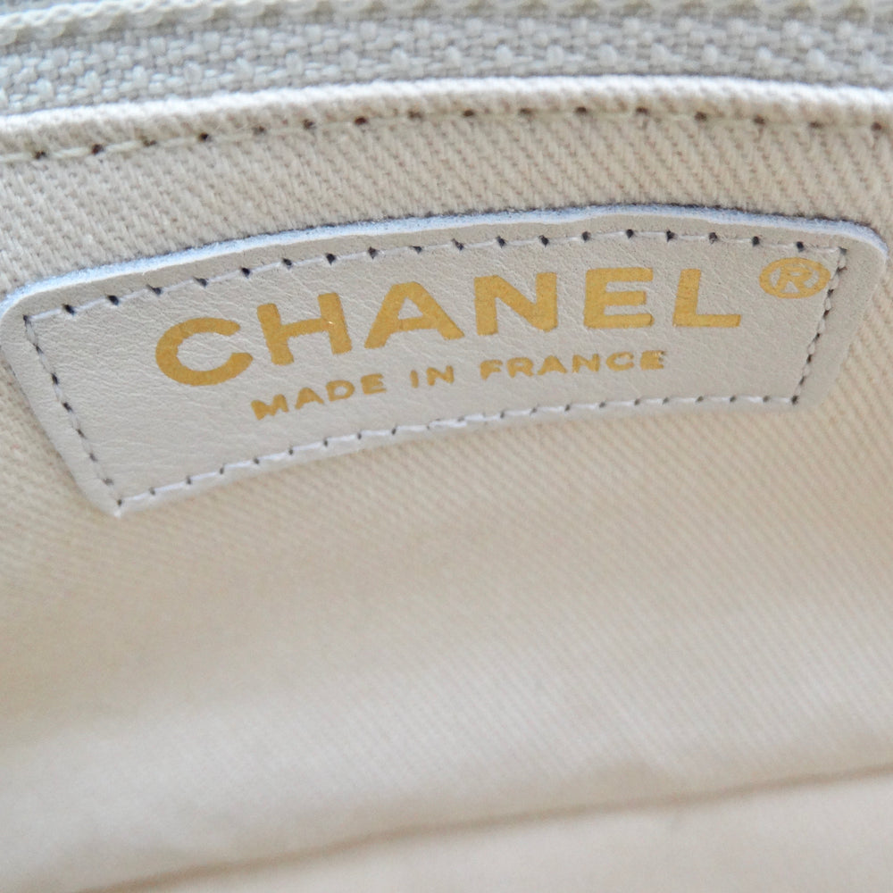 Chanel Canvas Printed Eiffel Tower Flap Bag