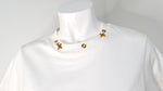 Louis Vuitton White Cotton T-shirt With Gold-Tone Monogram Charms & Strap