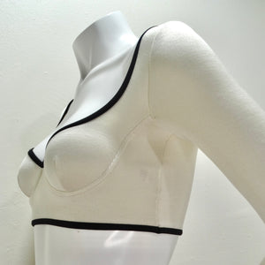 Chanel SS21 Silk Bustier Crop Top