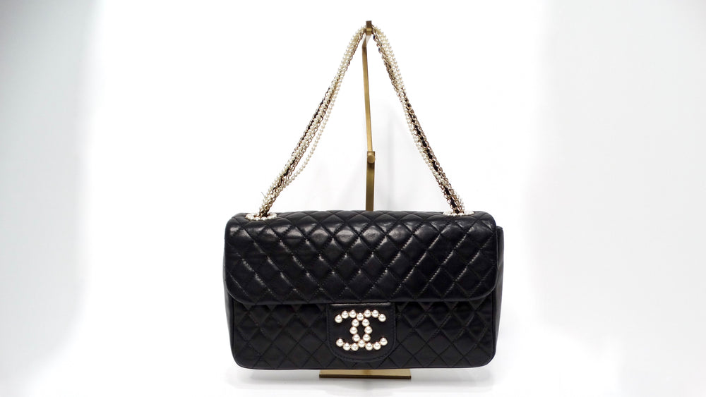 Chanel 2009 Westminster Black Quilted Lambskin Single Flap Bag