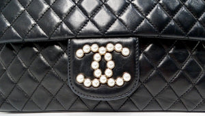 Chanel 2009 Westminster Black Quilted Lambskin Single Flap Bag