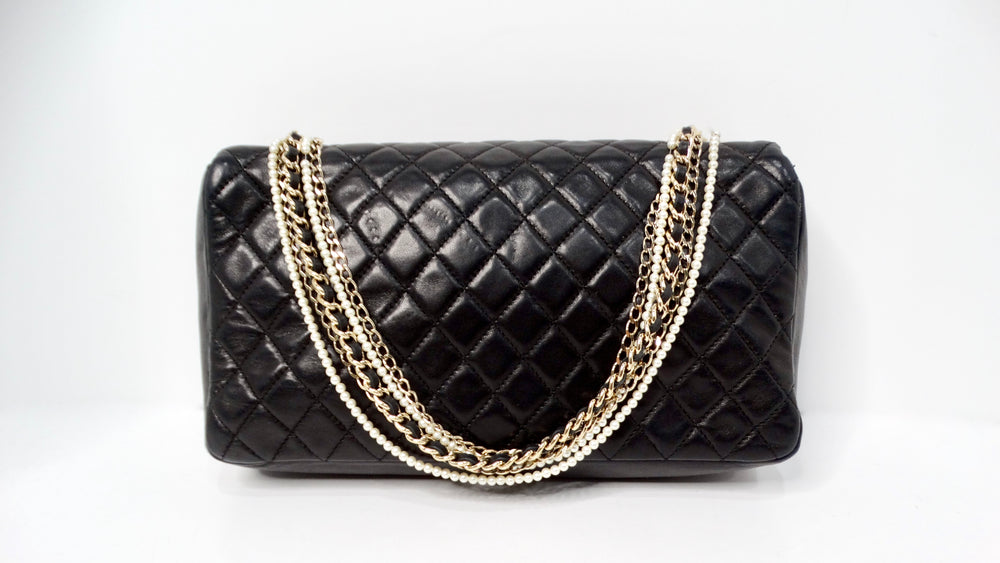 Chanel 2009 Westminster Black Quilted Lambskin Single Flap Bag