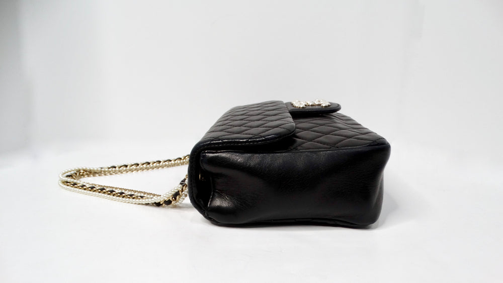 Chanel 2009 Westminster Black Quilted Lambskin Single Flap Bag