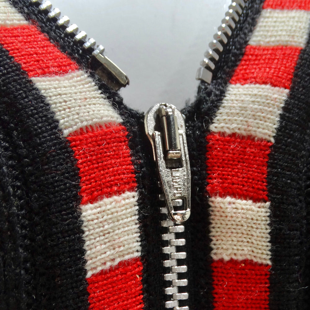 Jean Paul Gaultier Rib Knit Zip-Up Sweater