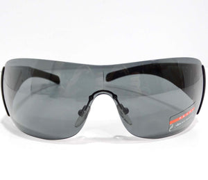 Prada 1990s Black Shield Style Sunglasses