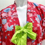 1970s Handmade Japanese Red Cotton Kimono