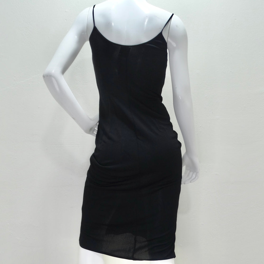 Moschino Cheap And Chic Drawstring Little Black Dress