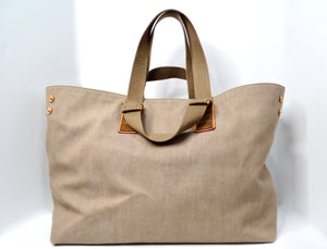 Louis Vuitton Denim Articles De Voyage GM Beige Tote Bag