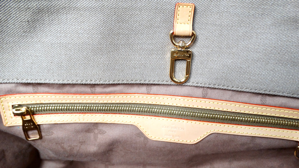 Louis Vuitton Denim Articles De Voyage GM Beige Tote Bag