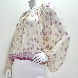 Vintage JeanPaul Gaultier Purple Print Blouse