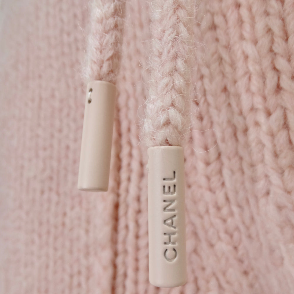 Chanel Pre Fall 2021 Pink Alpaca Knit Jogger Sweatpants