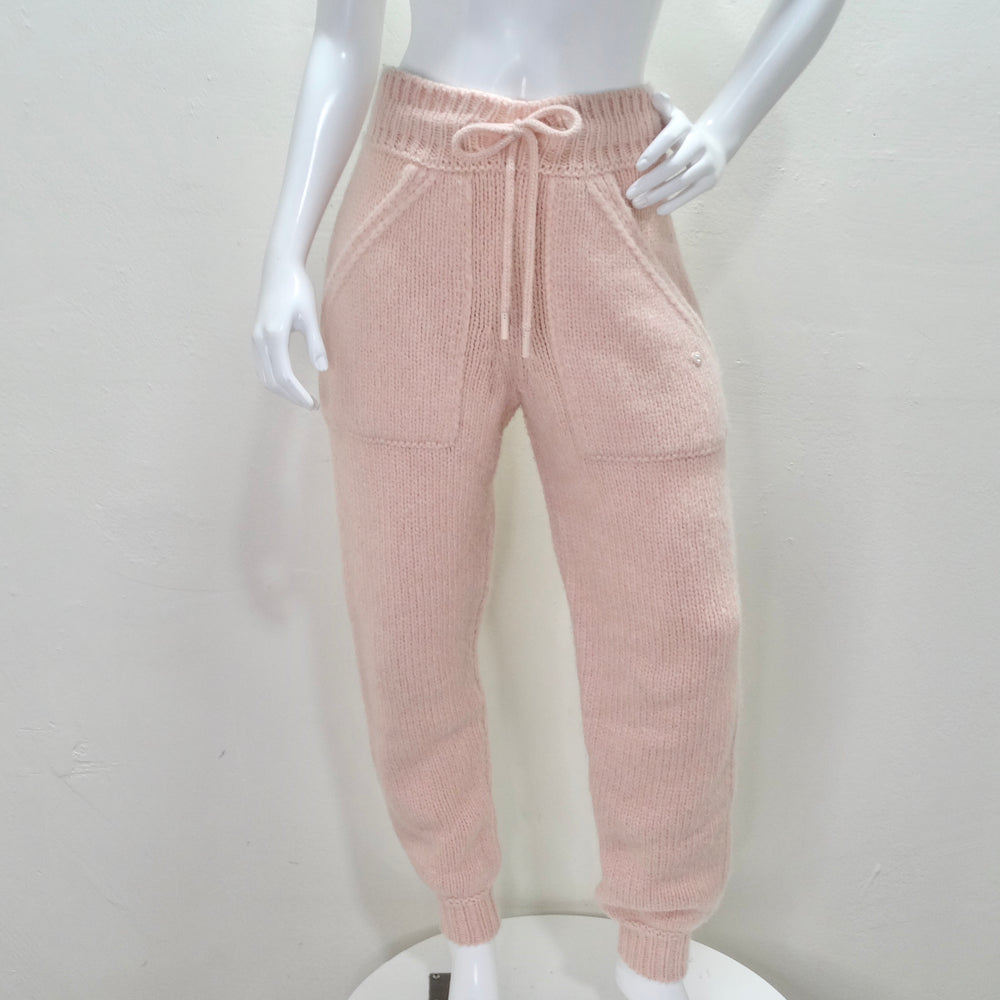 Chanel Pre Fall 2021 Pink Alpaca Knit Jogger Sweatpants – Vintage by Misty