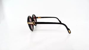 Cartier Black Cabriolet Round Sunglasses circa 1991