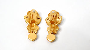 Elizabeth Taylor For Avon Gilded Age Style Cherub Dangle Clip-On Earrings