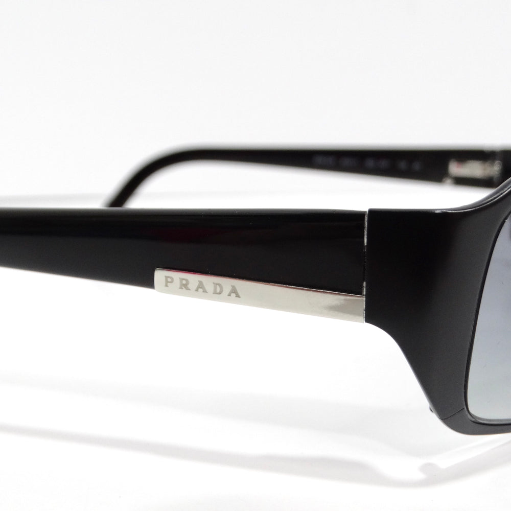 Prada 1990s Black Rectangular Frame Sunglasses
