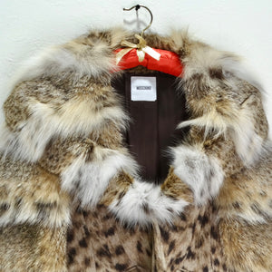 Moschino 1990s Leopard Angora Fur Jacket