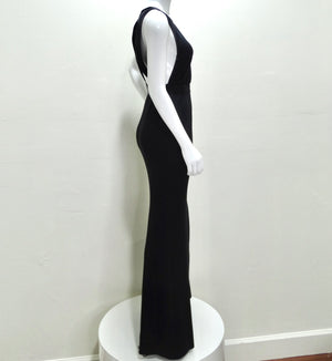 Yves Saint Laurent 1980s Black Backless Evening Dress Vintage by Misty Yves Saint Laurent 1980s Black Backless Evening Dress Vintage by Misty