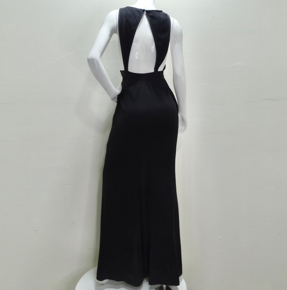 Yves Saint Laurent 1980s Black Backless Evening Dress Yves Saint Laurent 1980s Black Backless Evening Dress