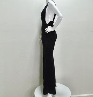 Yves Saint Laurent 1980s Black Backless Evening Dress Vintage by Misty Yves Saint Laurent 1980s Black Backless Evening Dress Vintage by Misty