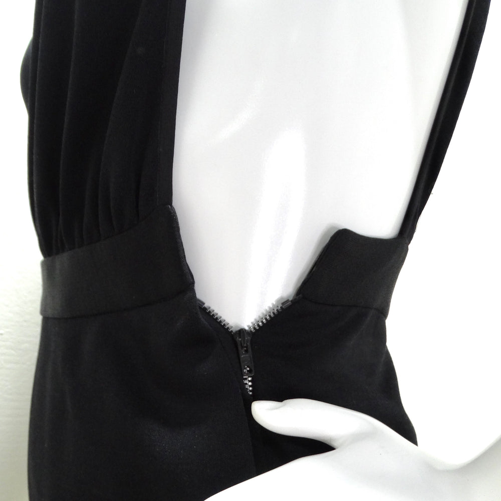 Yves Saint Laurent 1980s Black Backless Evening Dress
