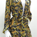 1992 Nicole Miller Cheetah Print Silk Robe