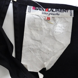 Yves Saint Laurent 1980s Black Backless Evening Dress