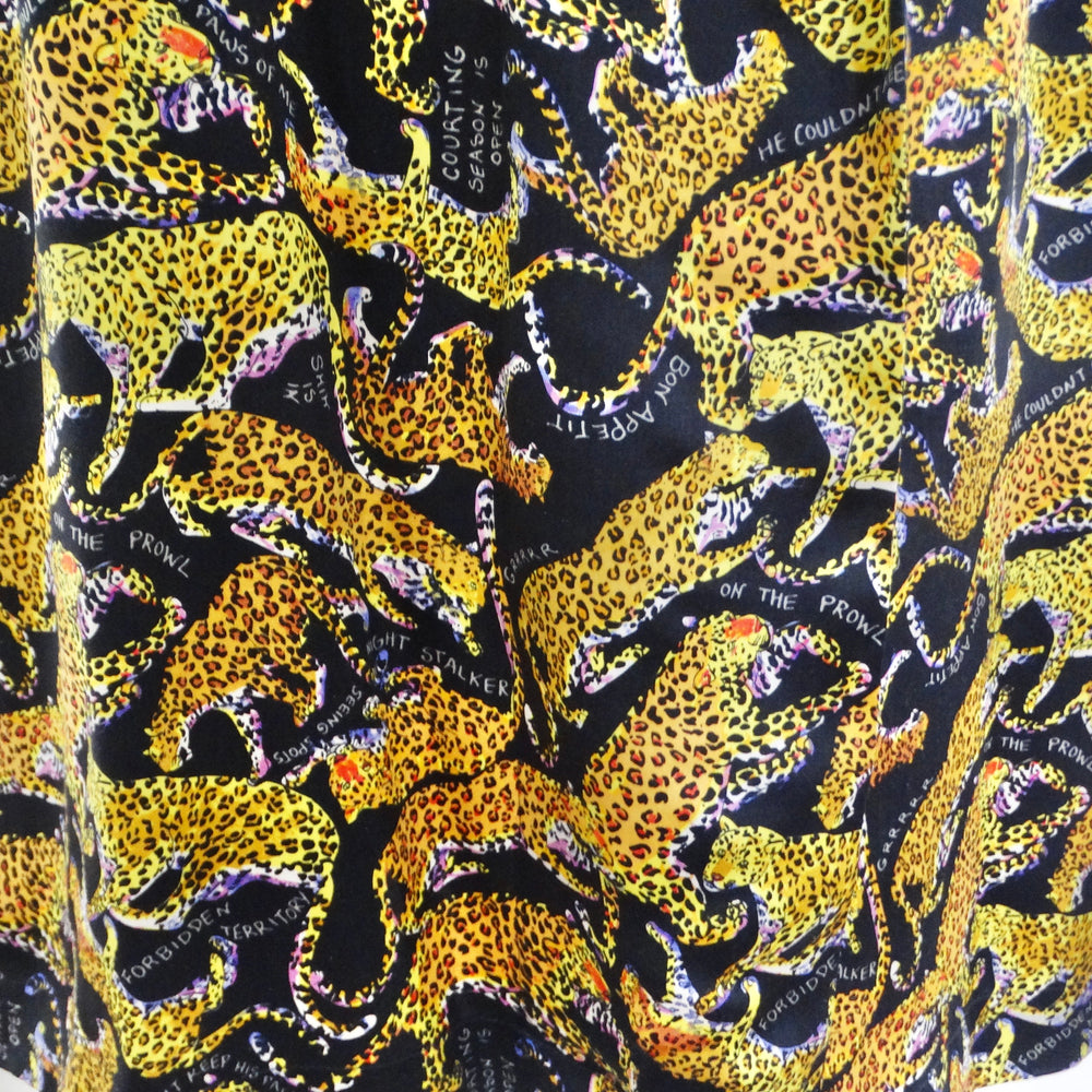 1992 Nicole Miller Cheetah Print Silk Robe