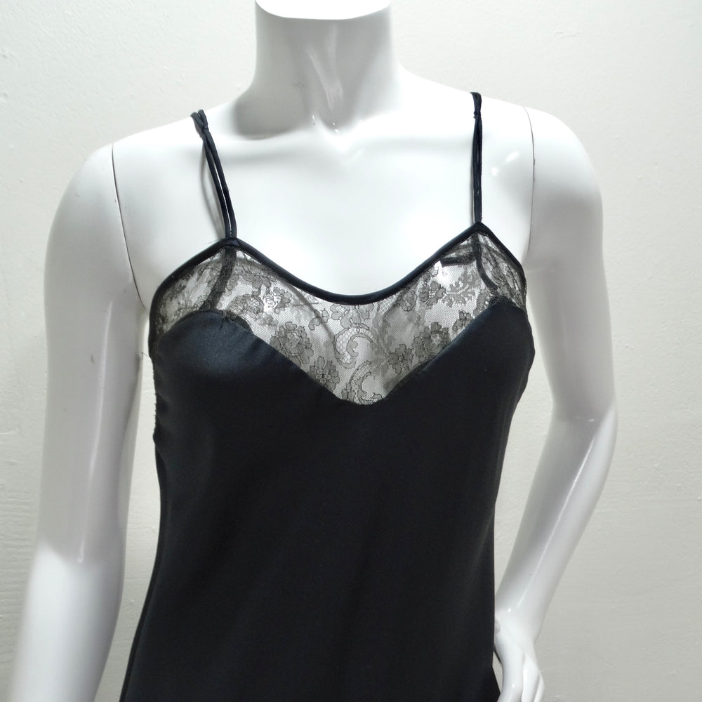 Odette Barda 1990s Black Lace Slip Dress Odette Barda 1990s Black Lace Slip Dress