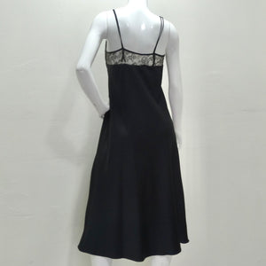 Odette Barda 1990s Black Lace Slip Dress