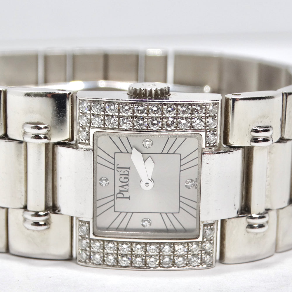 Piaget Square Dancer with Diamond Bezel White Gold Watch