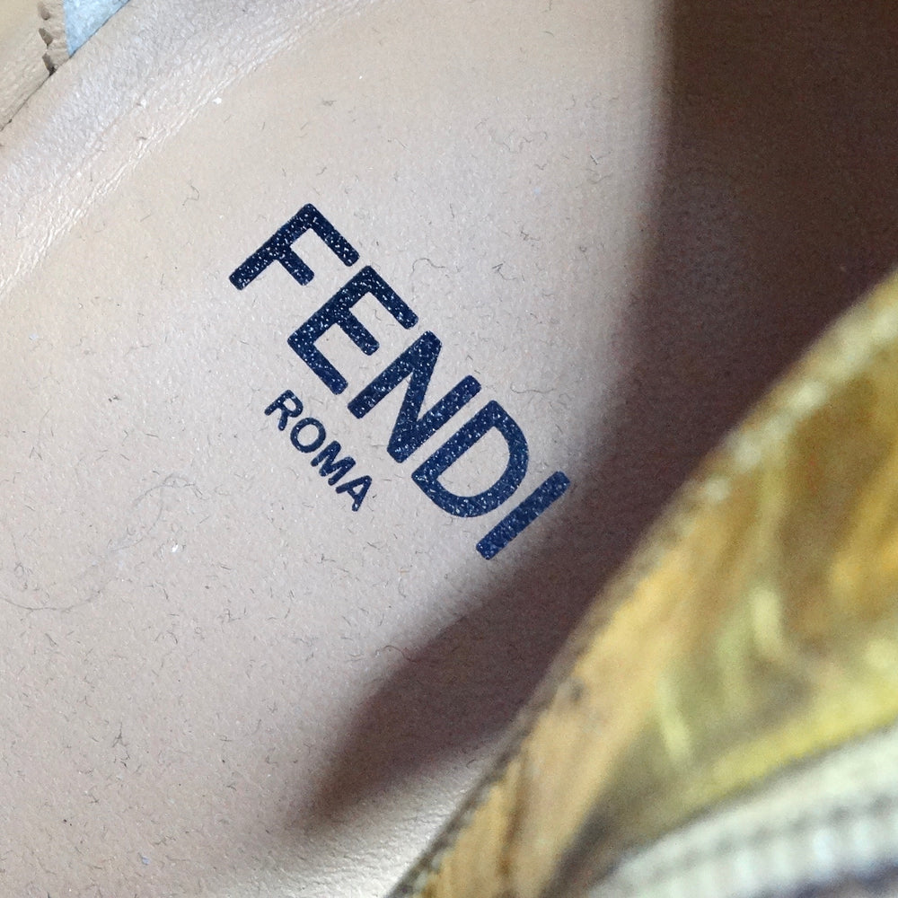 Fendi Laminated Craquele Nappa Fendi First Booties