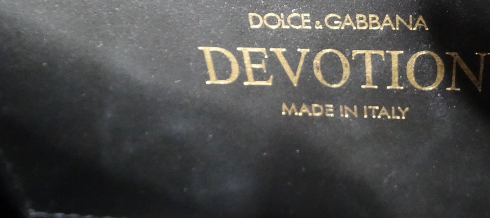 Dolce & Gabbana Small Black Calfskin Devotion Top Handle Bag