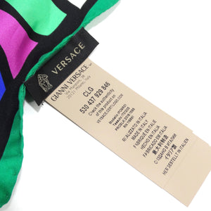 Versace Multicolor Silk Printed Scarf