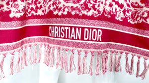 Christian Dior Toule De Jouy Print Terrycloth Poncho With Hood