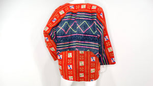 1990s Handmade Guatemalan Artisan Reversible Printed Jacket