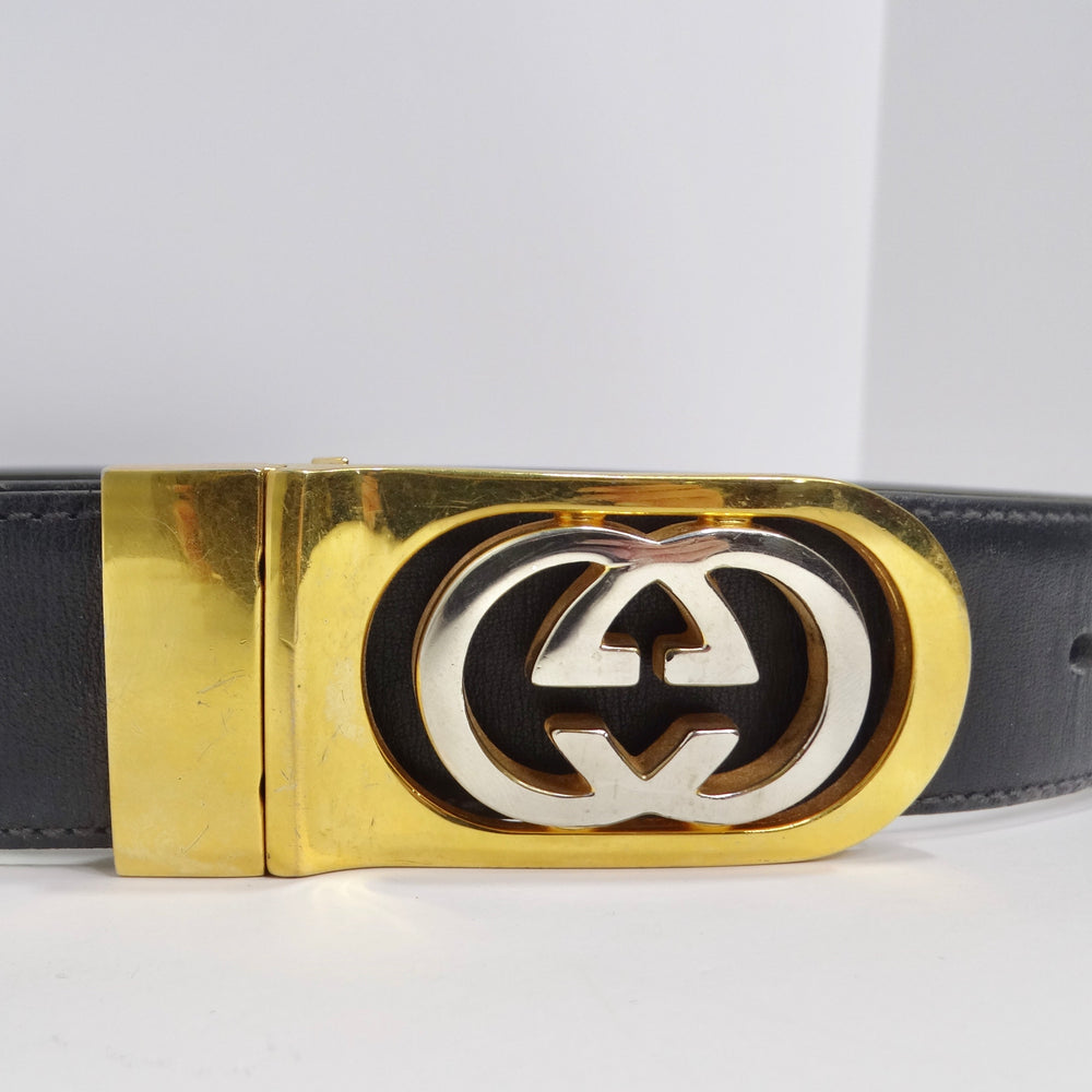 Gucci 1980s Silver and Gold Plated Belt