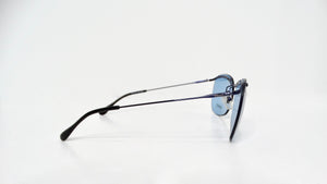 Versace Blue Frameless Aviator Sunglasses circa 1990s