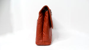 Chanel 2010 Burnt Orange In-The-Business Quilted Lambskin Large Single Flapbag