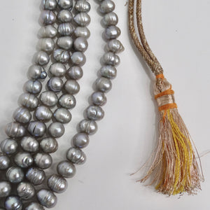 Mid Century Pearl Tassel Necklace