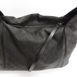 Gucci Monogram Canvas Hobo Bag Black