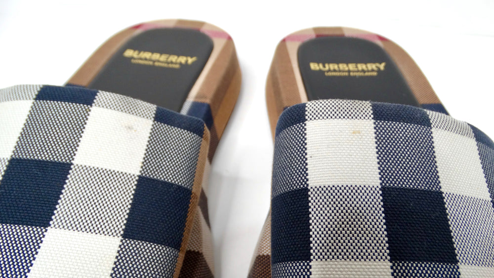 Burberry Buckingham Check Platform Slide Sandals